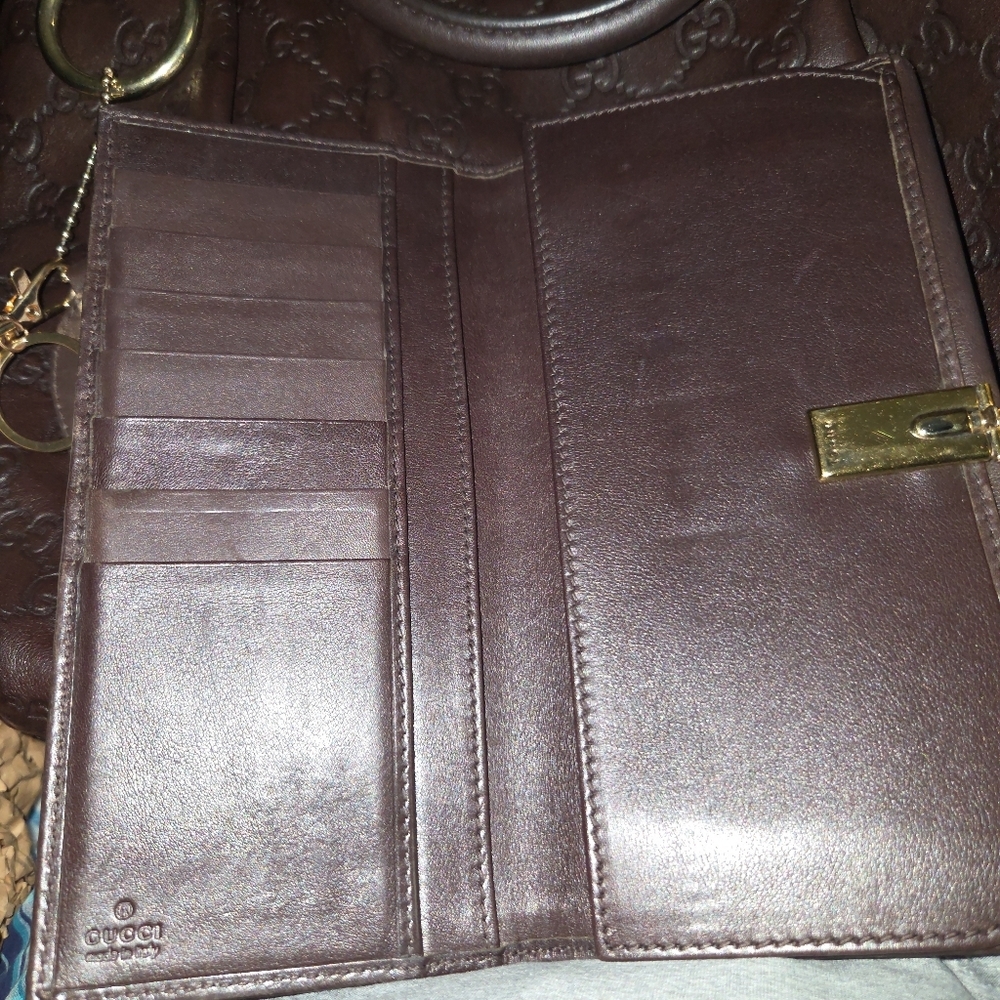 Gucci Guccissima Sukey Brown Shoulder Bag With Wallet. C.O.A - Picture 15 of 16
